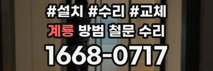 계룡 방범 철문 수리