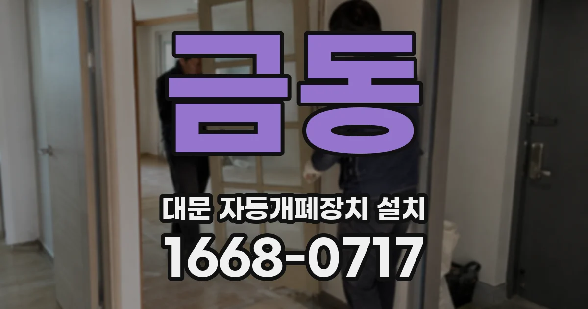 금동 대문 자동개폐장치 설치