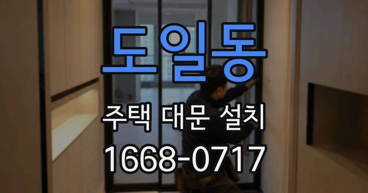 도일동 주택 대문 설치