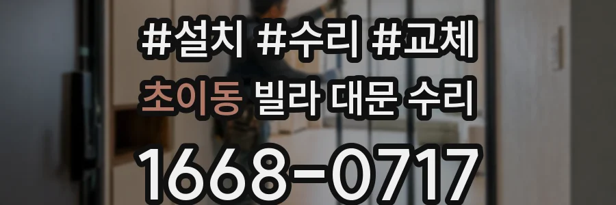초이동 빌라 대문 수리