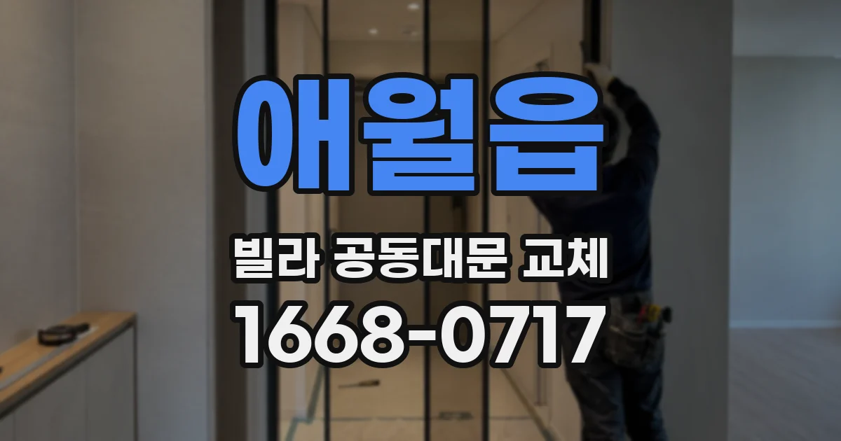 애월읍 빌라 공동대문 교체