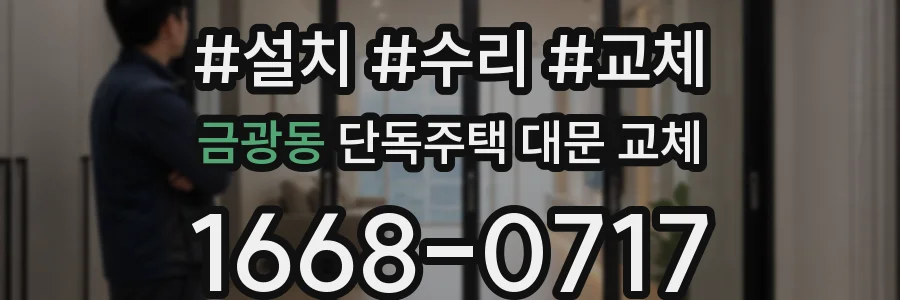 금광동 단독주택 대문 교체
