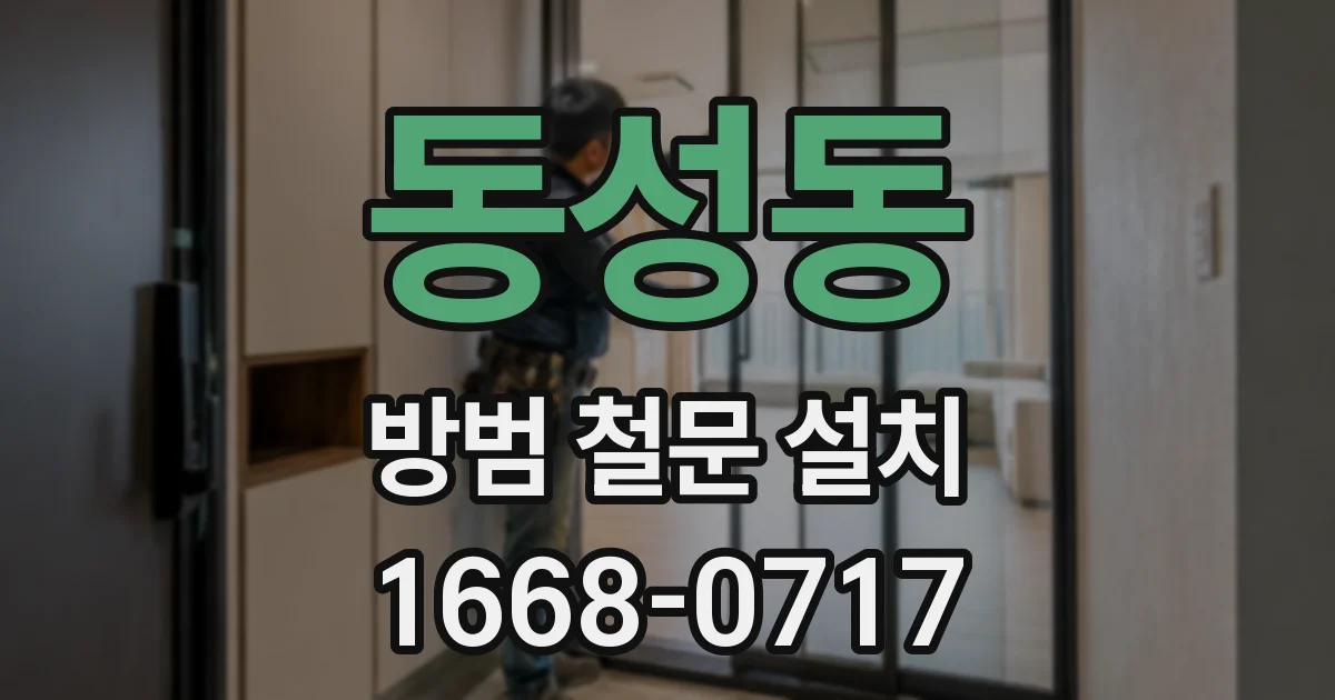동성동 방범 철문 설치