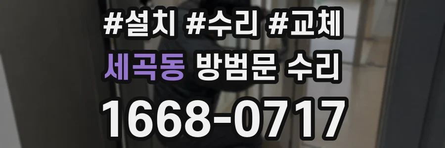 세곡동 방범문 수리