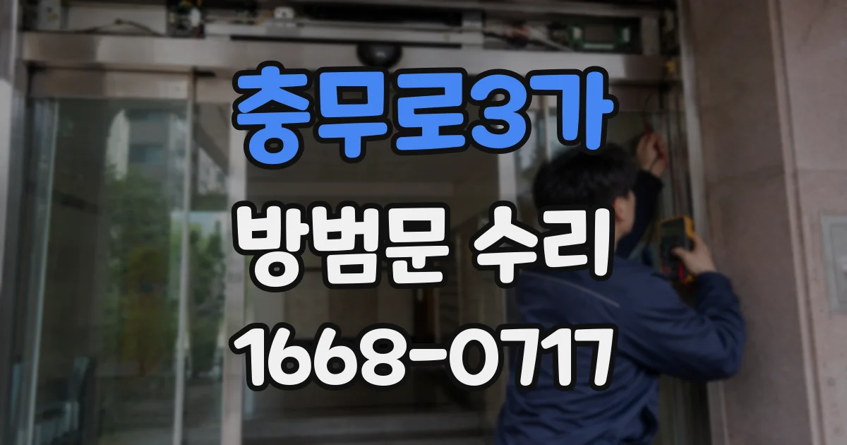 충무로3가 방범문 수리