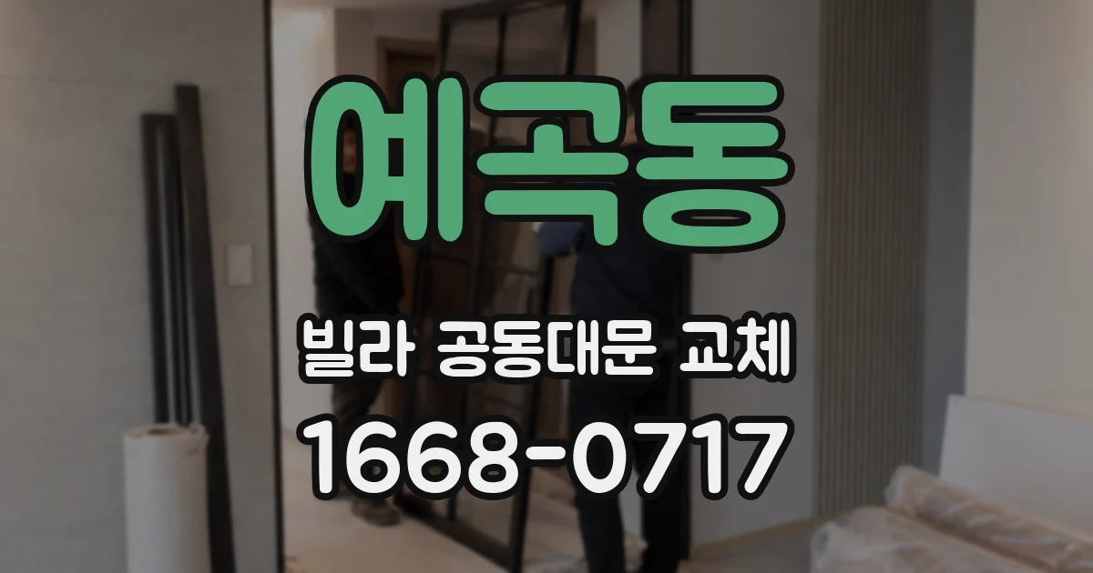 예곡동 빌라 공동대문 교체