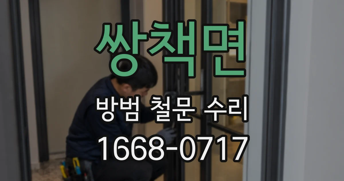 쌍책면 방범 철문 수리