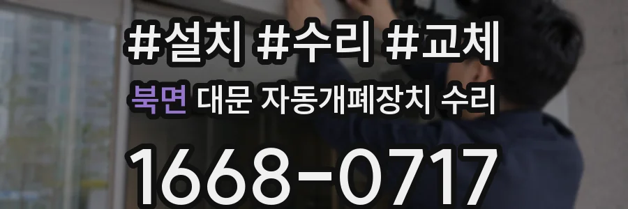 북면 대문 자동개폐장치 수리