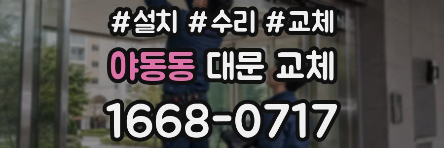야동동 대문 교체