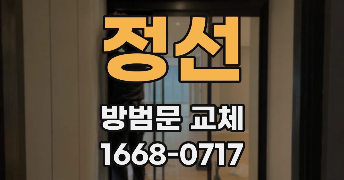 정선 방범문 교체