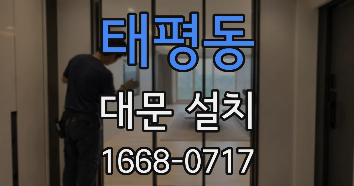 태평동 대문 설치