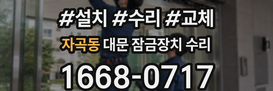 자곡동 대문 잠금장치 수리