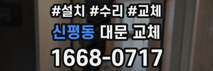 신평동 대문 교체