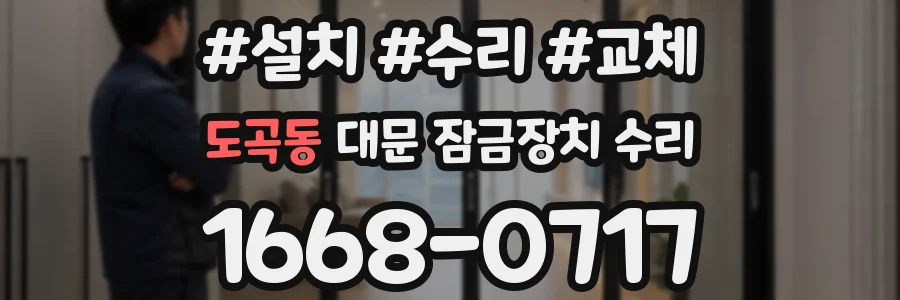 도곡동 대문 잠금장치 수리