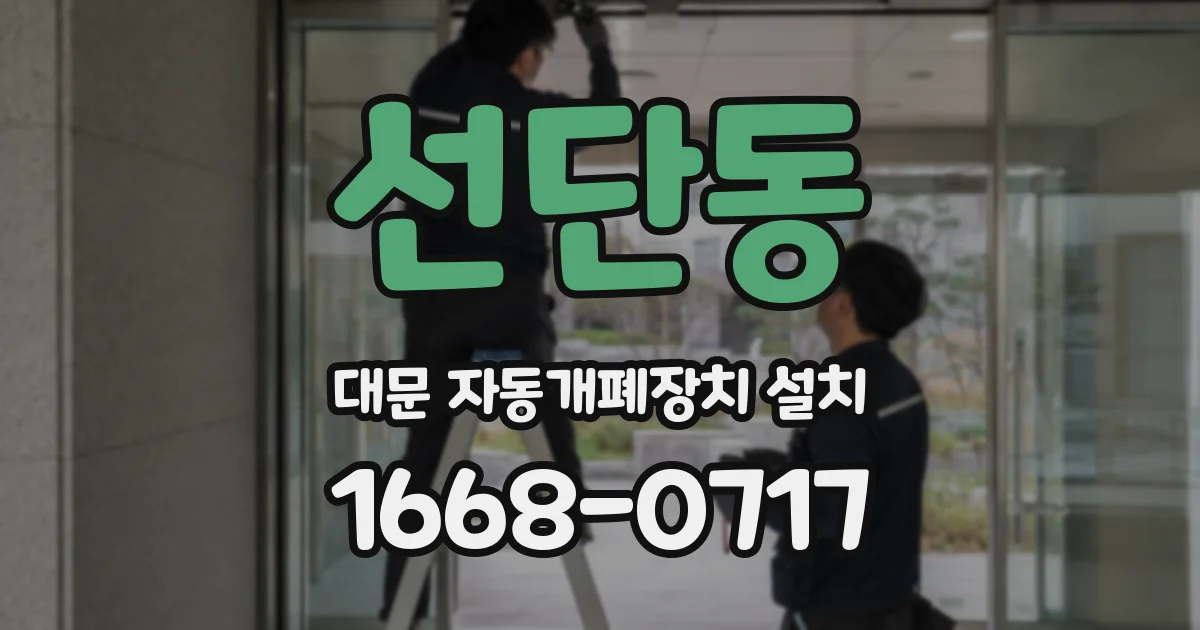 선단동 대문 자동개폐장치 설치