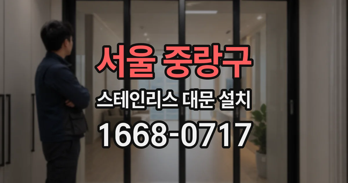 서울 중랑구 스테인리스 대문 설치