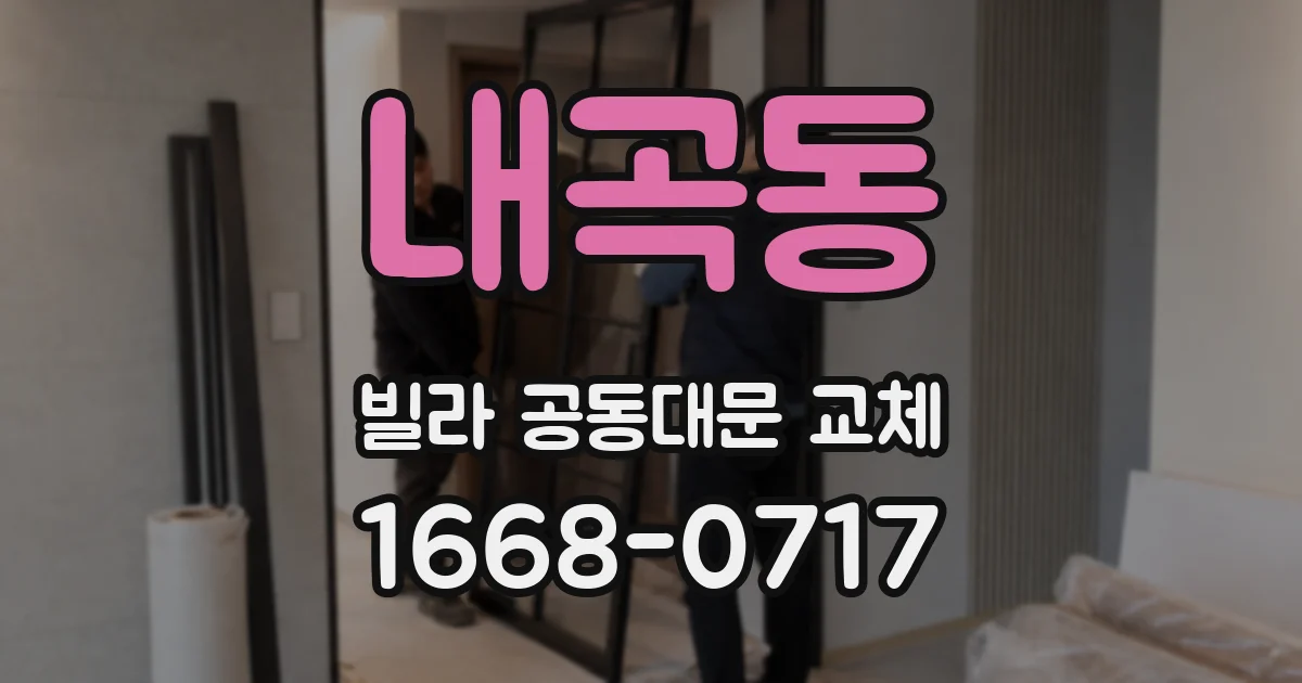 내곡동 빌라 공동대문 교체