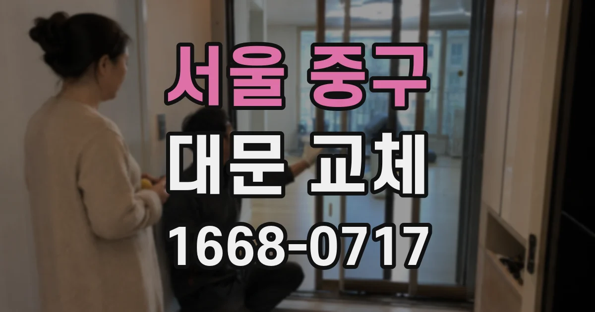 서울 중구 대문 교체