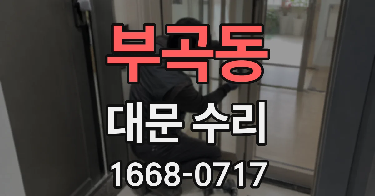 부곡동 대문 수리