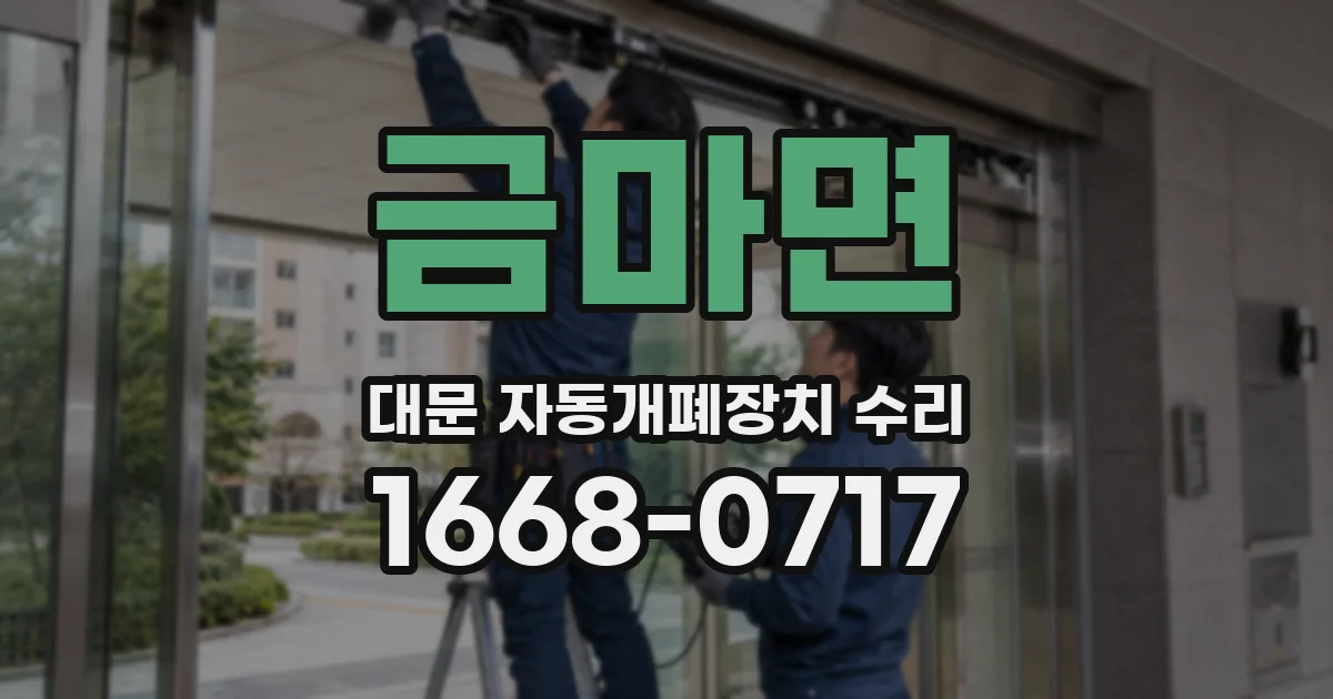 금마면 대문 자동개폐장치 수리