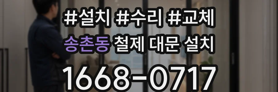 송촌동 철제 대문 설치