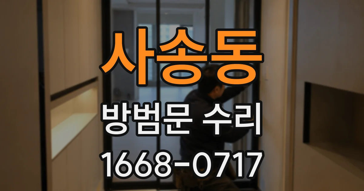 사송동 방범문 수리