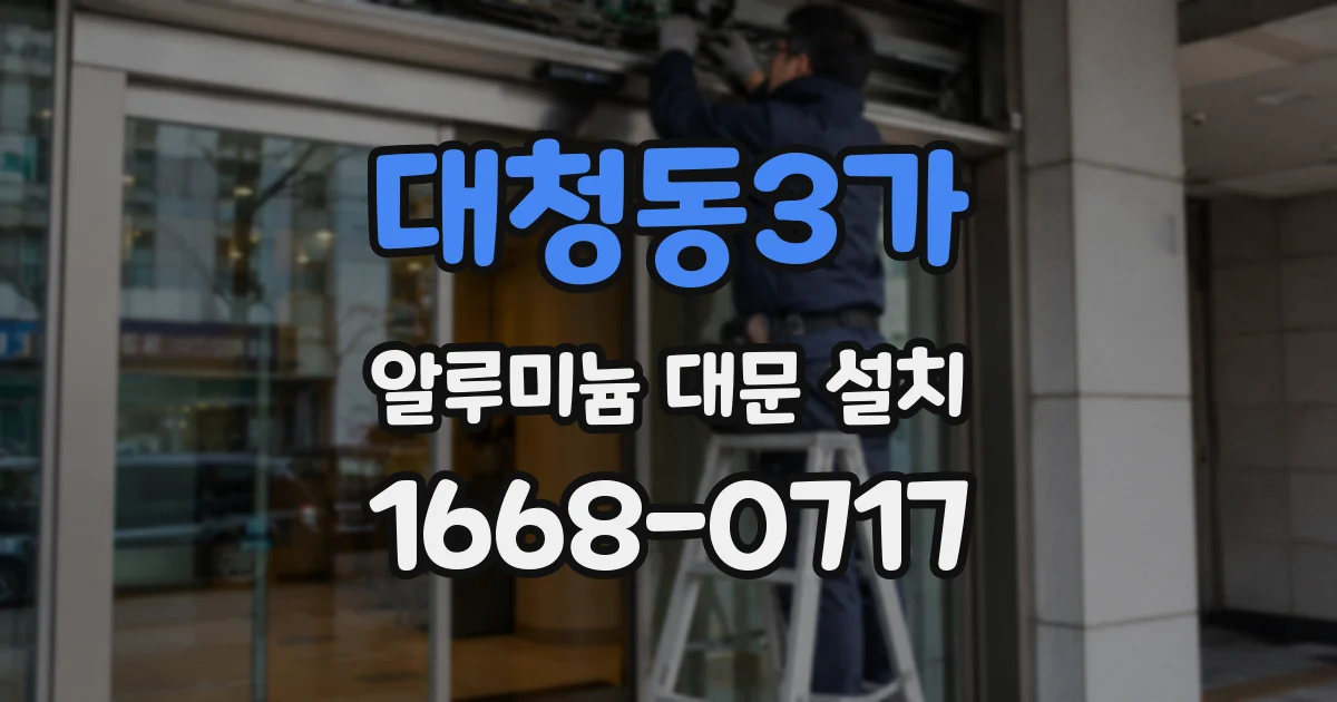 대청동3가 알루미늄 대문 설치
