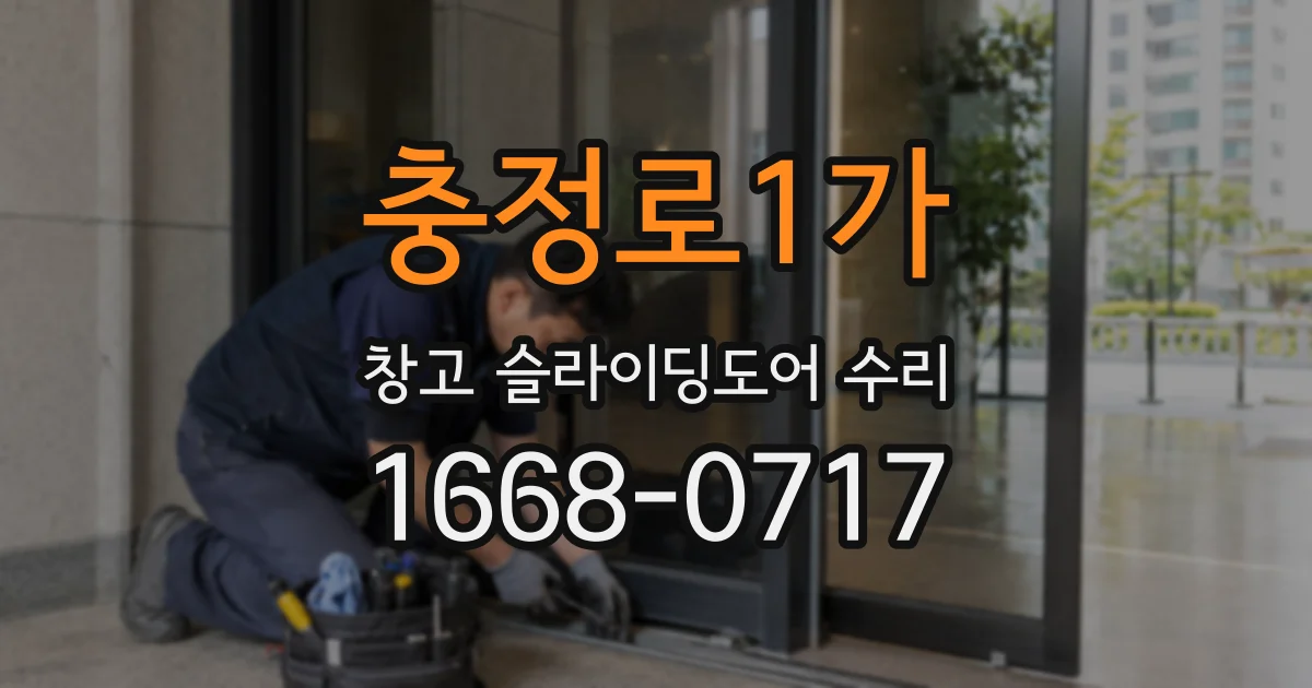 충정로1가 창고 슬라이딩도어 수리