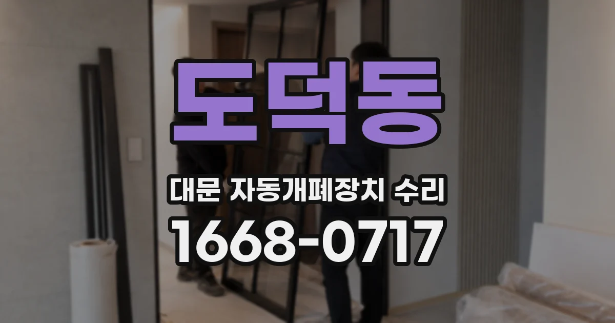 도덕동 대문 자동개폐장치 수리