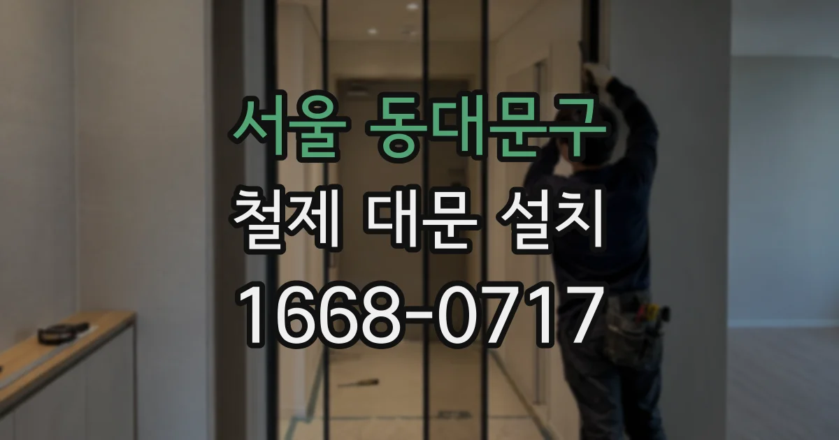 서울 동대문구 철제 대문 설치