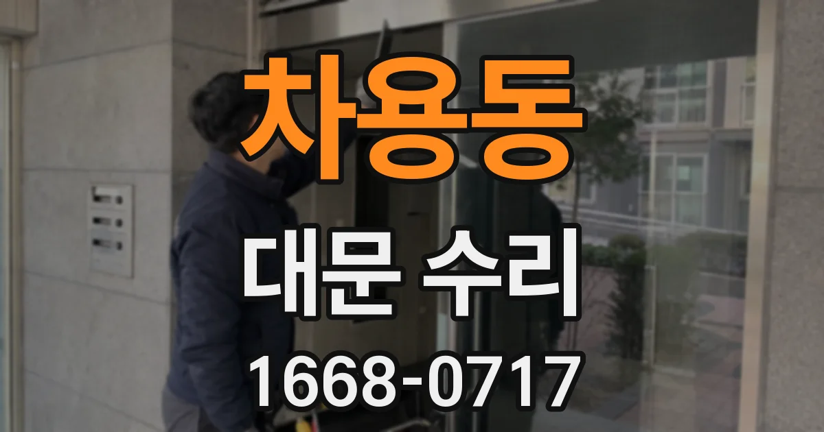 차용동 대문 수리
