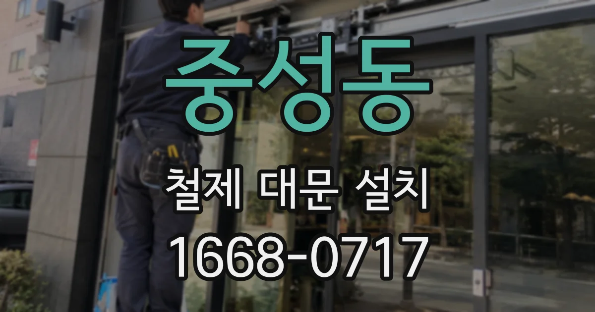 중성동 철제 대문 설치