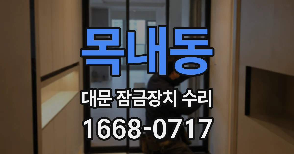 목내동 대문 잠금장치 수리