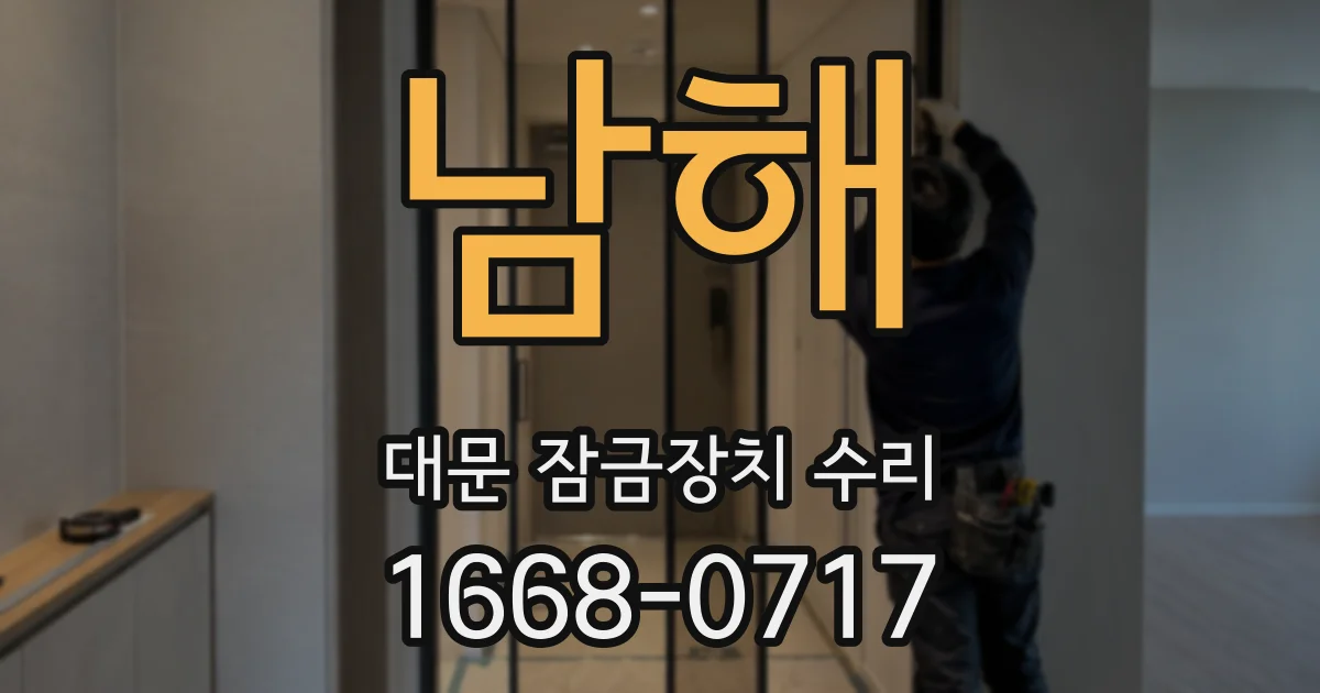 남해 대문 잠금장치 수리
