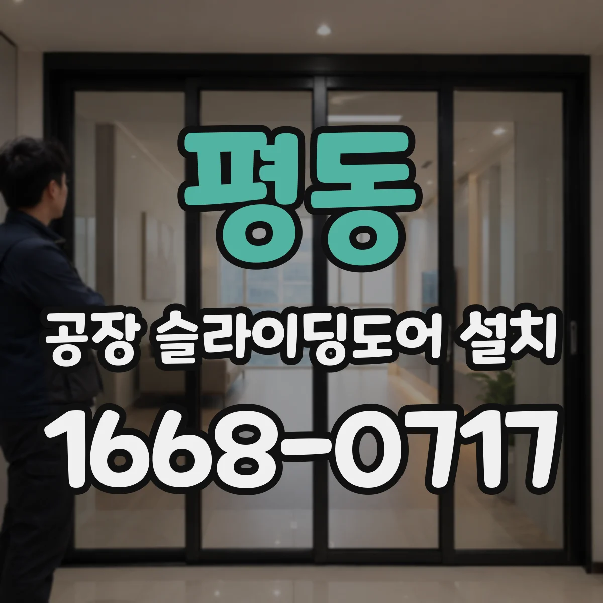 평동 공장 슬라이딩도어 설치