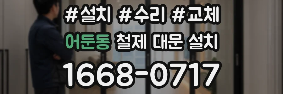 어둔동 철제 대문 설치