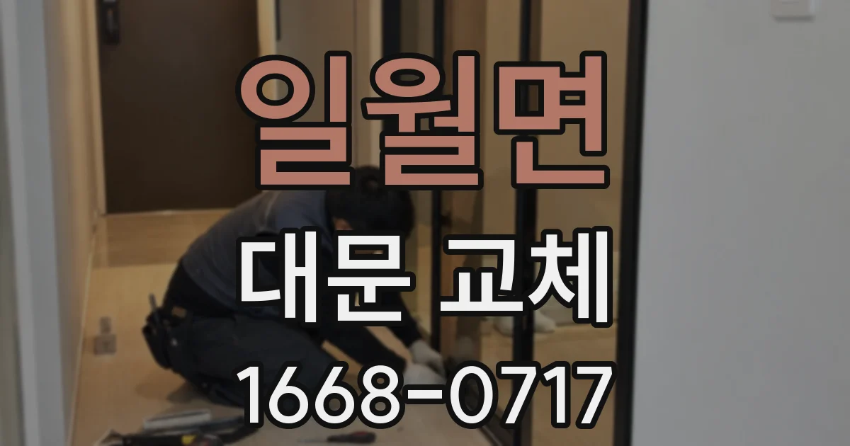 일월면 대문 교체