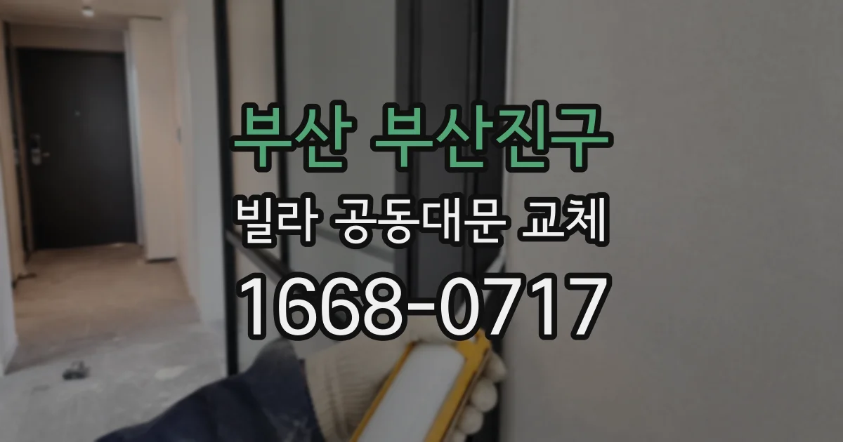 부산 부산진구 빌라 공동대문 교체