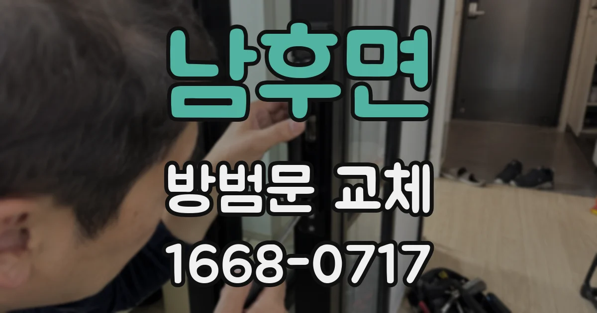 남후면 방범문 교체
