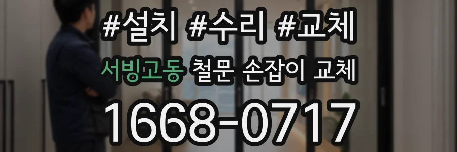 서빙고동 철문 손잡이 교체