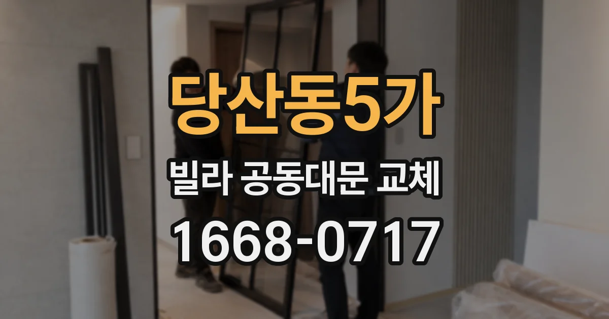 당산동5가 빌라 공동대문 교체