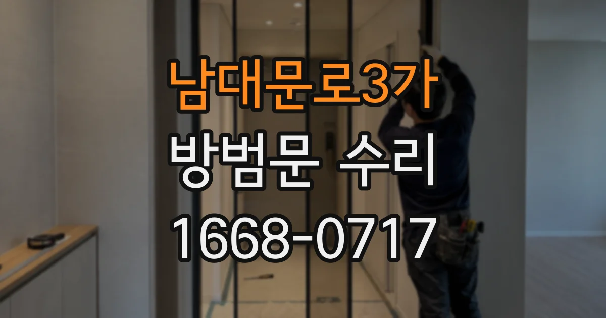 남대문로3가 방범문 수리