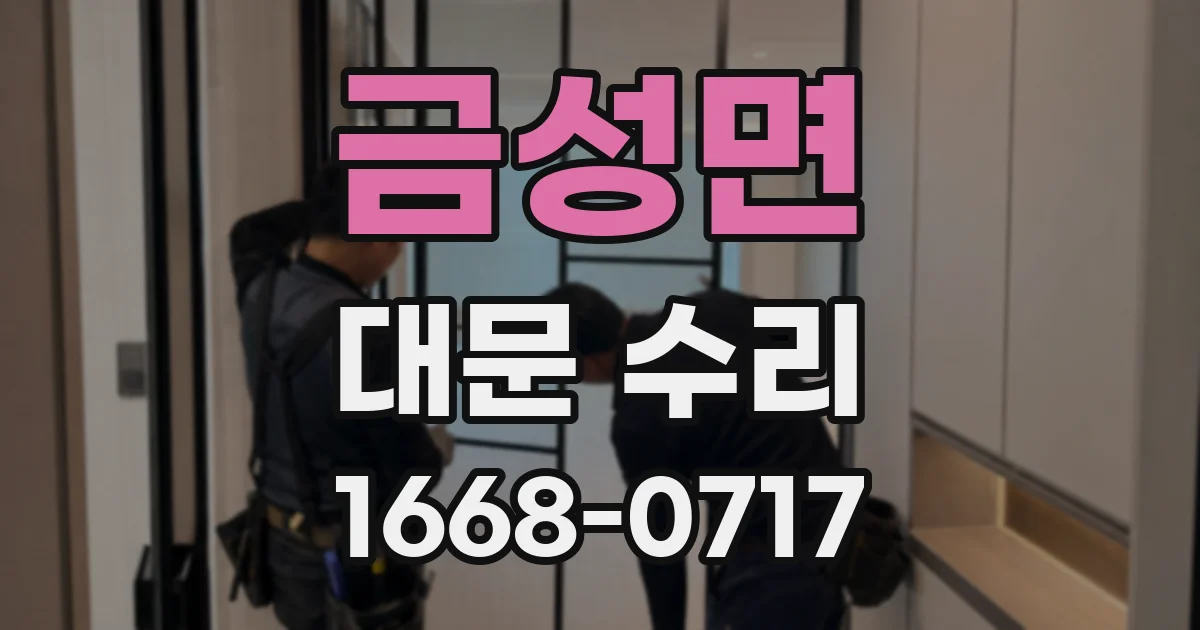 금성면 대문 수리