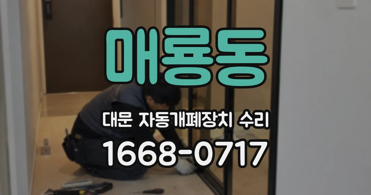 매룡동 대문 자동개폐장치 수리