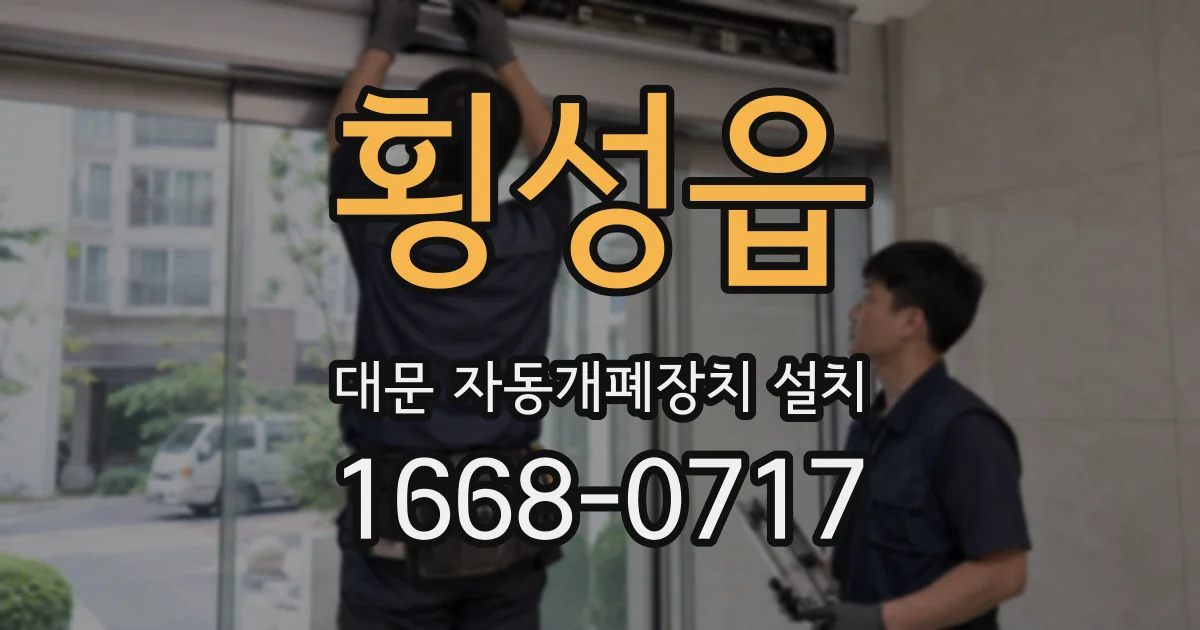 횡성읍 대문 자동개폐장치 설치