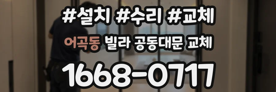어곡동 빌라 공동대문 교체
