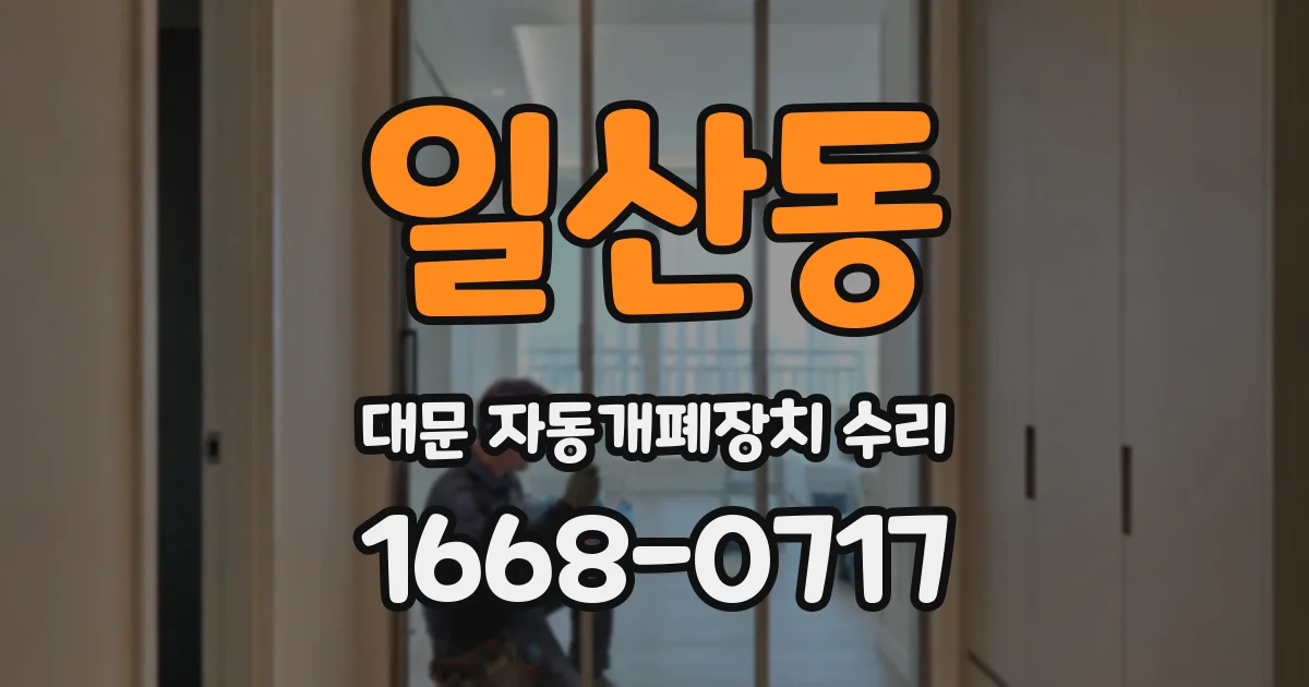일산동 대문 자동개폐장치 수리