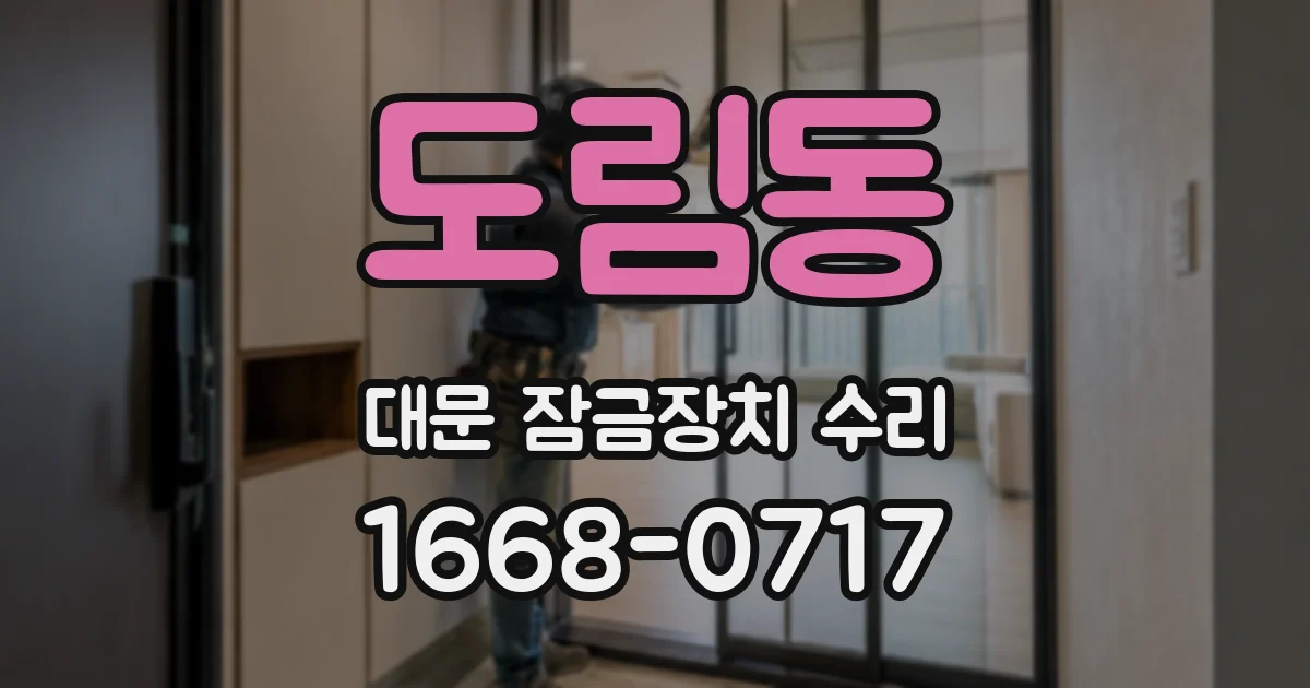 도림동 대문 잠금장치 수리