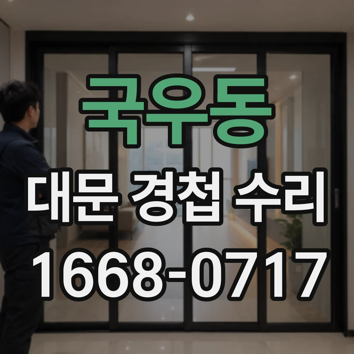 국우동 대문 경첩 수리