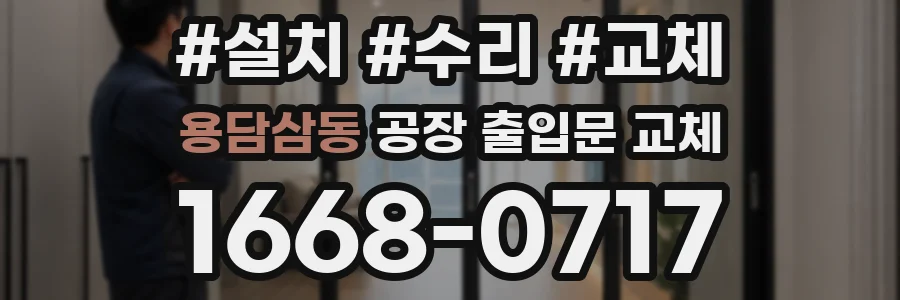 용담삼동 공장 출입문 교체